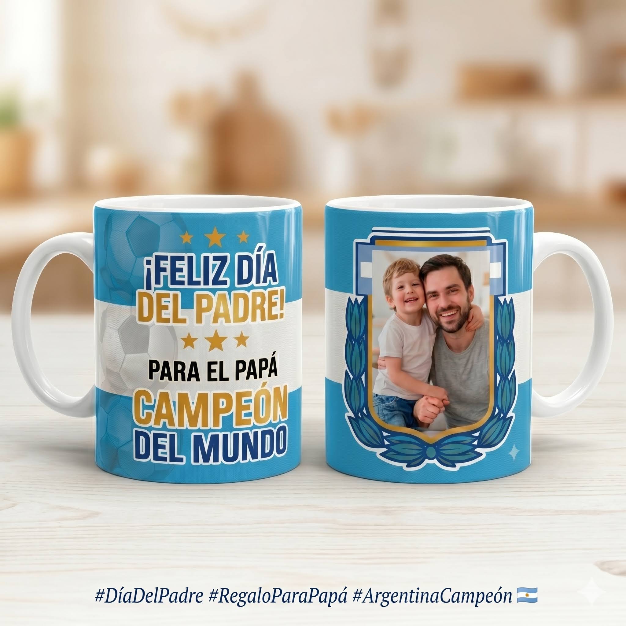 Taza de la Selección Argentina personalizada con foto