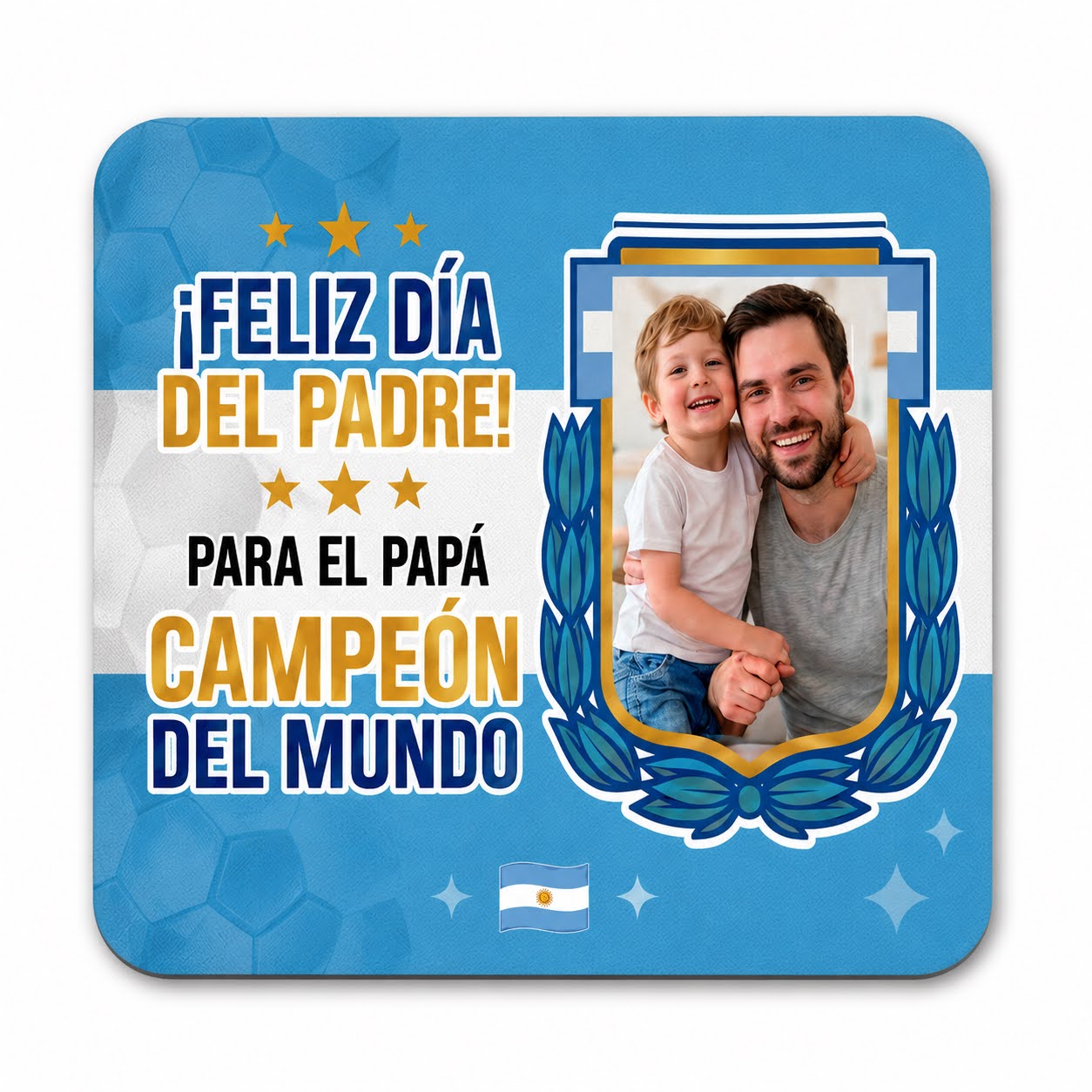 Posavasos personalizado del Día del Padre con foto