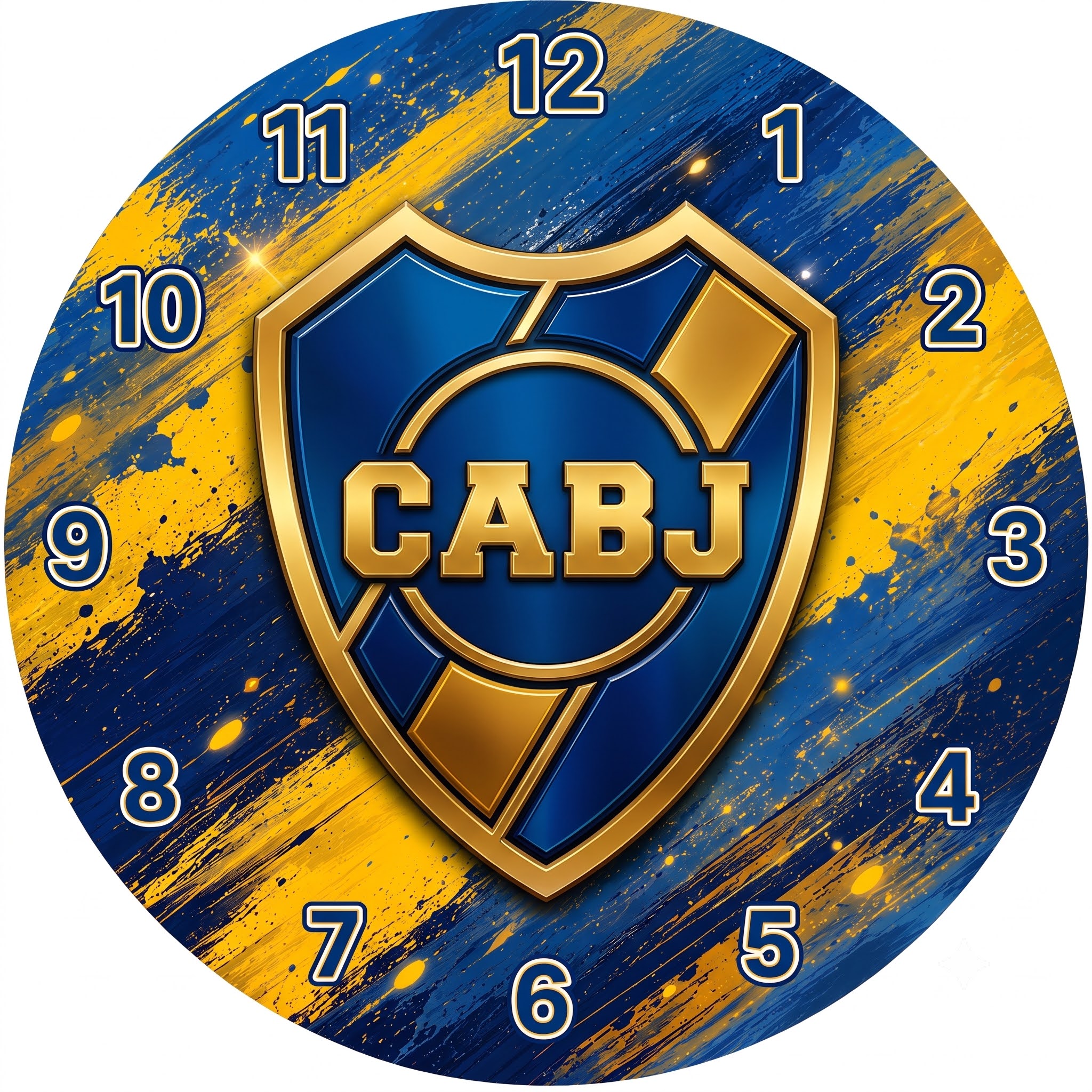 Reloj de pared de MDF con el escudo de Boca Juniors